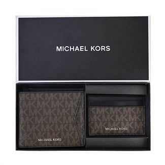 【PChome 24h購物】MICHAEL KORS 滿版PVC對開短夾禮盒組