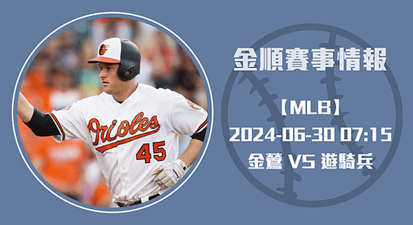 MLB金鶯對遊騎兵-賽事評估與預測-20240630-MLB美棒長方