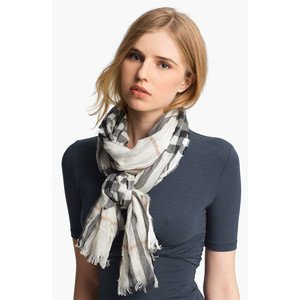 Burberry ivory Wool-Silk scarf6