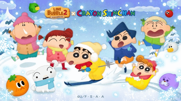 免費聯名貼圖送給你！《LINE Bubble 2》與「蠟筆小