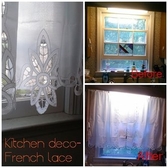 French lace curtain