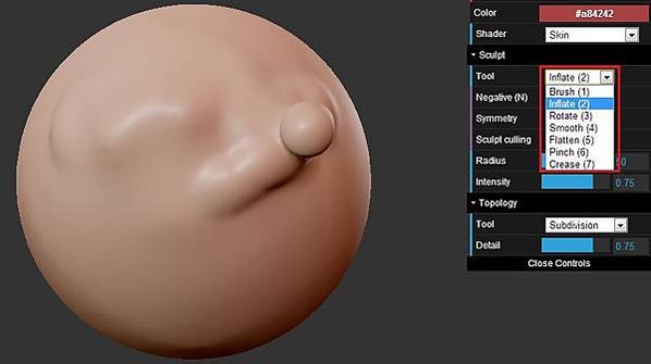 [數位應用]免費線上類Zbrush 5軟體程式:ScluptGL,輕鬆做出細緻造型(OBJ,3dsmax,keygen,破解下載,Stéphane GINIER,WebGL,JavaScript,demo,globe,tutorial教學,example)3