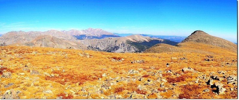 View north into Rocky Mountains from the summit of Mount Audubon