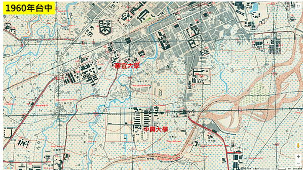 1952年台中市區的一角