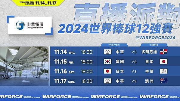 (圖一) WirForce 2024 打造年末最嗨「世界12強棒球賽直播派對」