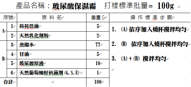 玻尿酸保濕霜