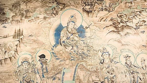 最早《玄奘取經圖》最早的玄奘取經壁畫-畫中一角原來繪有「唐僧