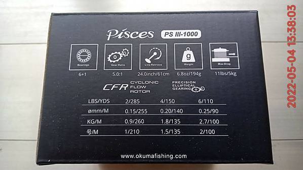 OKUMA 捲線器 雙魚三代開箱評價