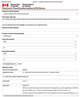 關於加拿大ETA申請資訊(2024/03/20更新)