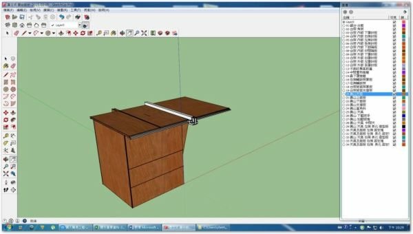 個人簡易草圖設計-第01篇- 大鋸台 靠山 置物台架-製作紀