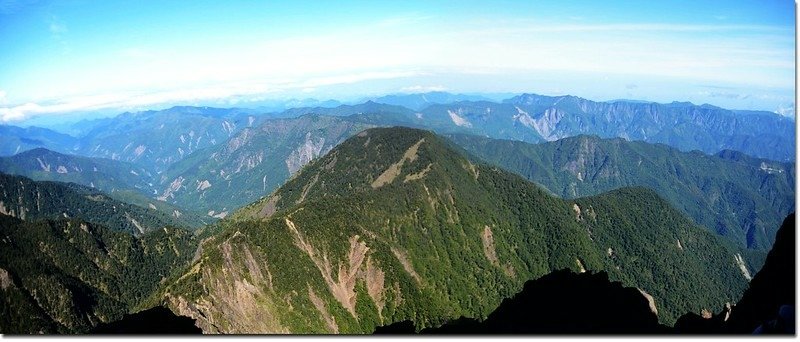 玉山主峰西眺