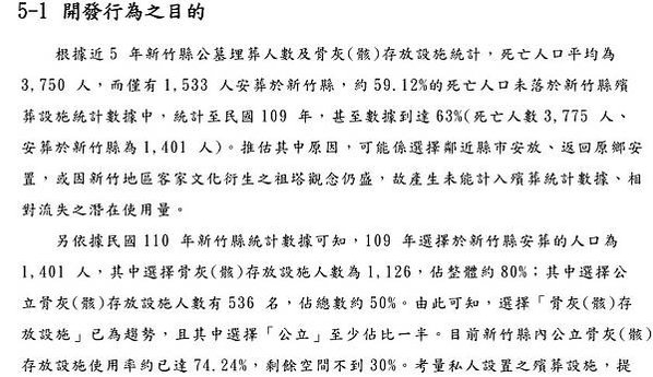 新竹縣合法納骨塔+墓園/關西鎮第九示範公墓/民政處統計，新竹