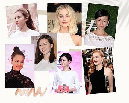女明星們也是依照自己的髮型配戴不同款式的耳環