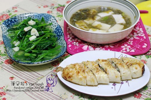 2014.03.27-海帶豆腐味噌湯、黑胡椒牛肉捲、炒菠菜.jpg