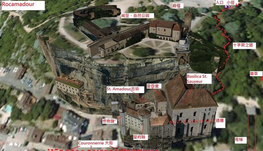 Rocamadour France Map overview