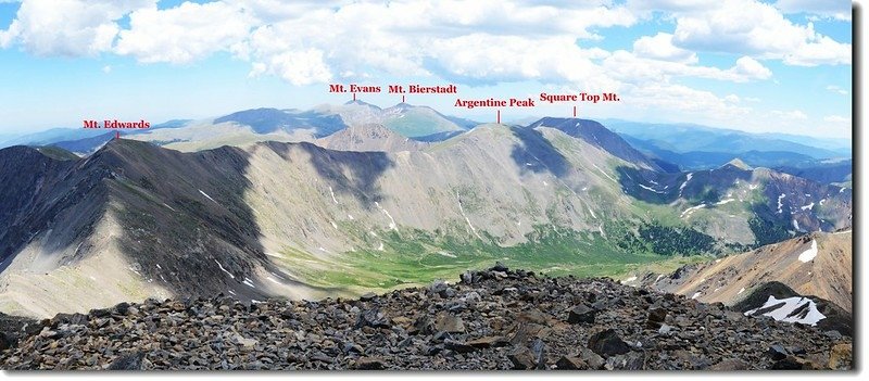 View to the Southeast from Grays Peak&apos;s summit 1