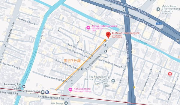 Al Meroz Hotel Bangkok Almas Hotel MAP.jpg