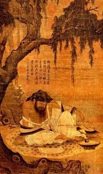 宋代男士吊帶裙-陶淵明/南宋《柳蔭高士圖》描繪的是柳蔭之下，