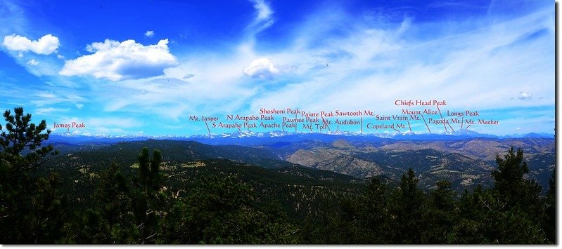 Looking West from Green Mountain at the  Rockies 1