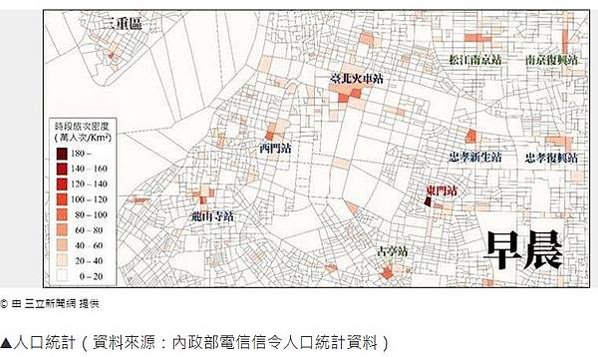 「內政部電信信令人口統計資料收費標準」運用信令大數據資料與抽