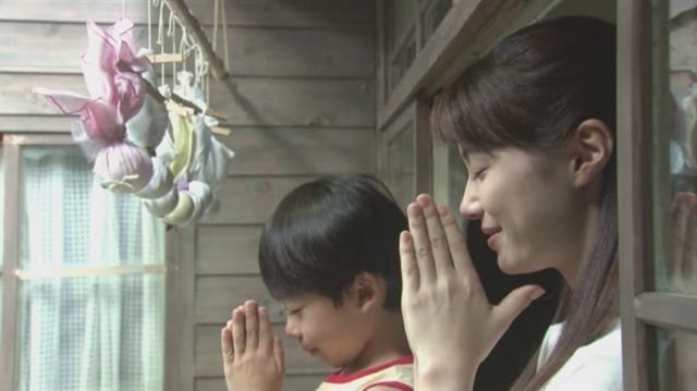 母子一起許願