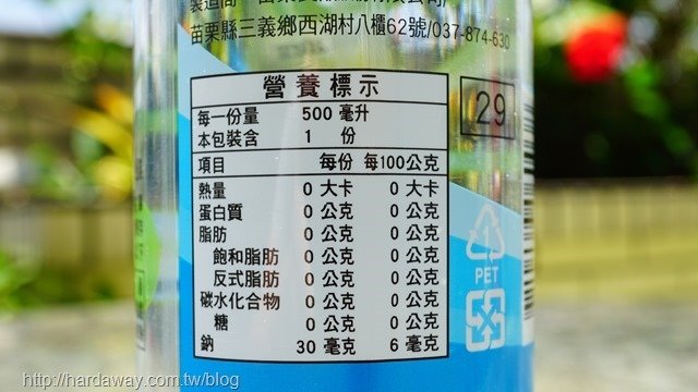 冰澌氣泡水熱量