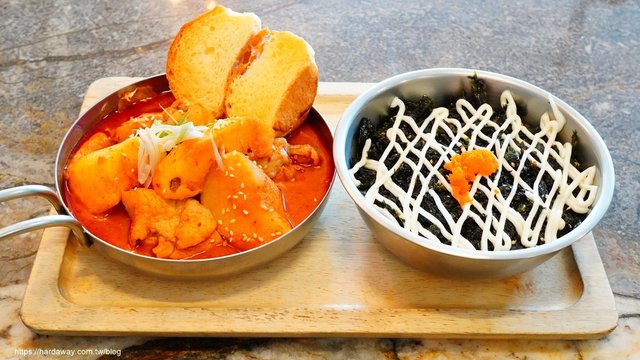 KATZ卡司韓藝料理美術園道店馬鈴薯辣燉雞搭捏飯糰
