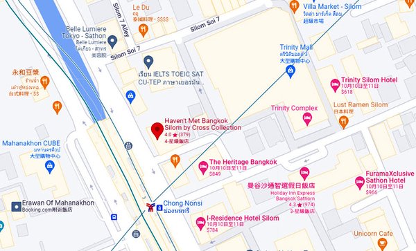 Haven&apos;t Met Bangkok Silom Hotel map.jpg