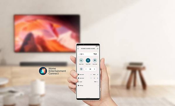 圖 3) Sony HT-S2000支援全新Sony  Home Entertainment Connect應用軟體，透過智慧手機直覺性操控