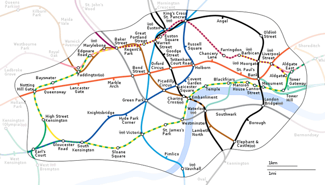 英國倫敦地下鐵路線圖