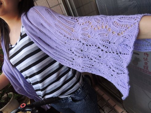 Panna Frost Flower Lace Shawl -finish