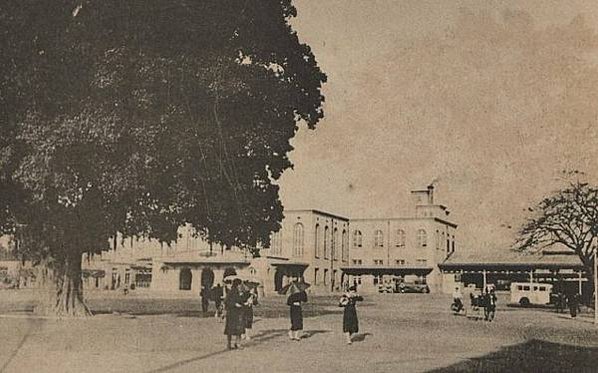 1912年臺南火車站台南驛-後藤新平前民政長官銅像/臺南火車