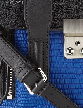 Mini Pashli Satchel in Cobalt &amp; Black3