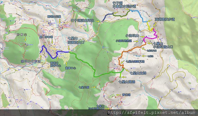 016、軌跡標示：2018.03.14 七星山主東（苗圃登山口-小油坑）