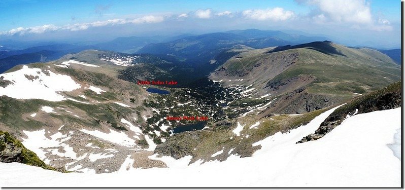 Overlooking to Mammoth Gulch from James Peak trail 1