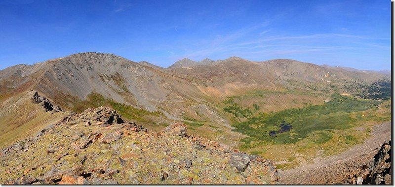 Facing northeast from Argentine~Wilcox saddle