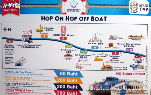 Chao Phraya River Hop on Hop off Boat