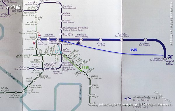 曼谷自由行四天三夜飛抵BKK機場-捷運快線MAP.jpg