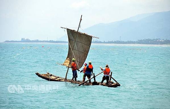 阿美族古帆船為印證近4000年間台灣和南島國家有船隻往來，台