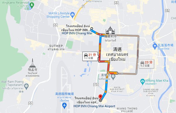 HOP INN Chiang Mai Hotel,HOP INN Chiang Mai Airport Map.jpg