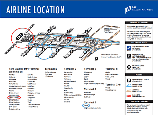 洛杉磯國際機場地圖