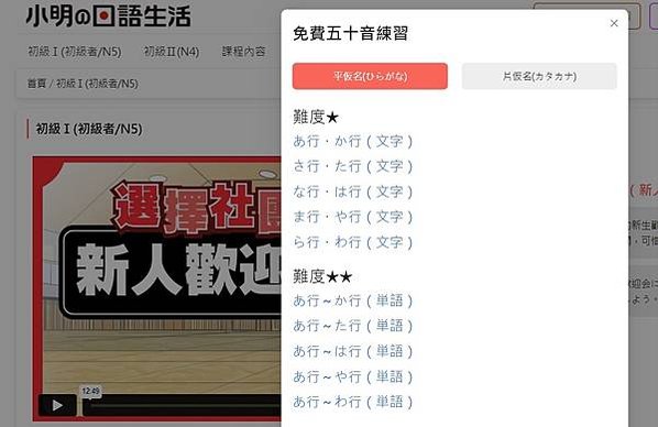 小明の日語生活 線上學習 ｜排定日程按表操課自學考日檢不是夢
