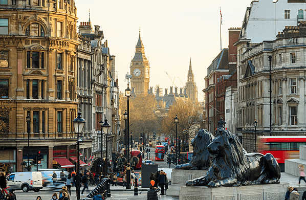 特拉法加廣場 Trafalgar Square獅子巨型銅獅-
