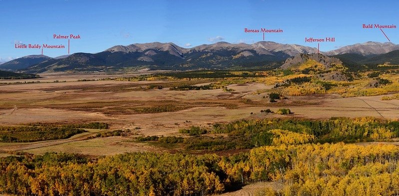 Looking west at mountains from Colorado Trail near 10,059 ft. 2