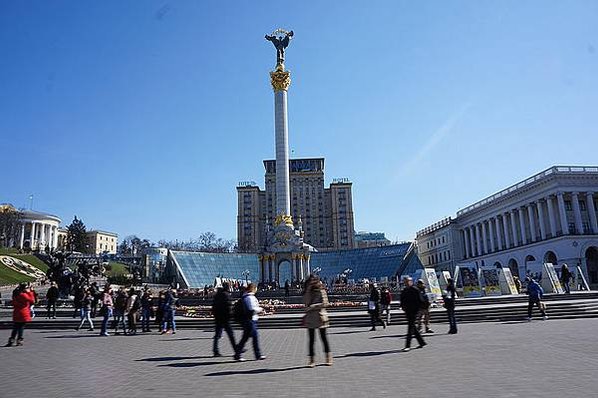 Maidan Nezalezhnosti廣場是烏克蘭首都的心