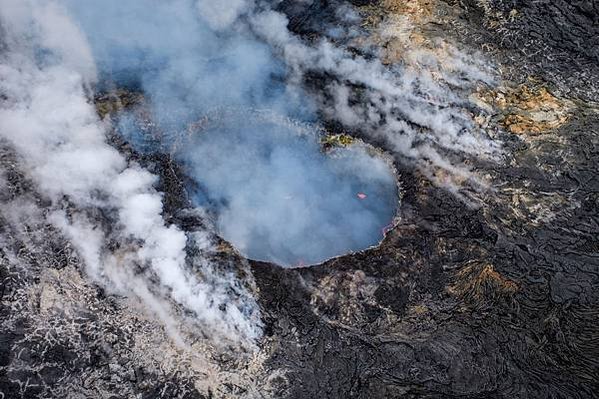 Aerial of Hawaii Volcanoes National Park