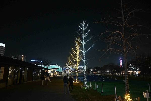 【日本大阪】日本聖誕燈景點，天王寺站，鄰近足球場，感覺就是日