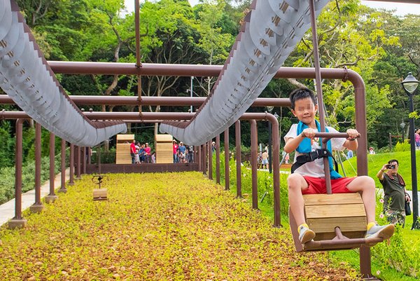 桃園特色公園「大有梯田生態公園」森林挑戰區超好玩!可戲水! 