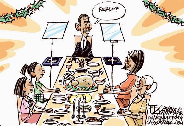 Obama Teleprompter Thanksgiving