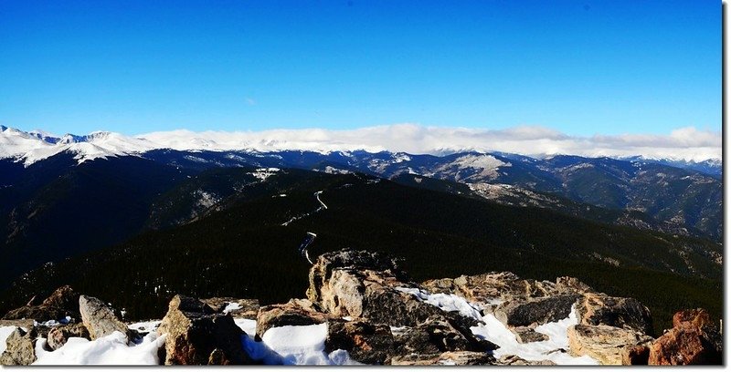 Overlooking west from the summit of Chief Mountain 1